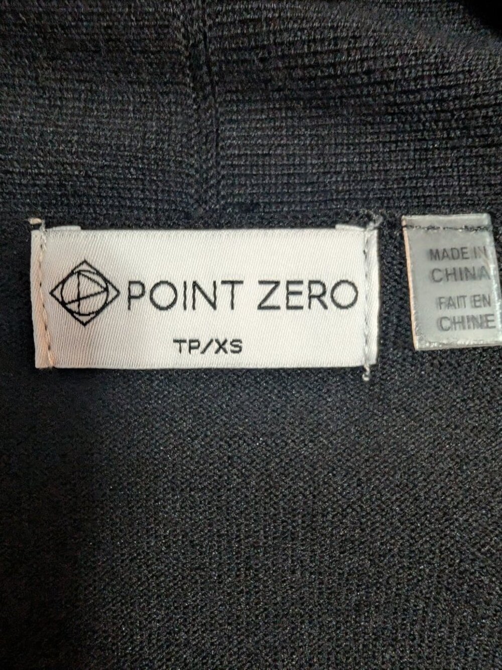 Point Zero Black Cropped Open Front Knit Cardigan Shrug LIke new - Picture 2 of 7
